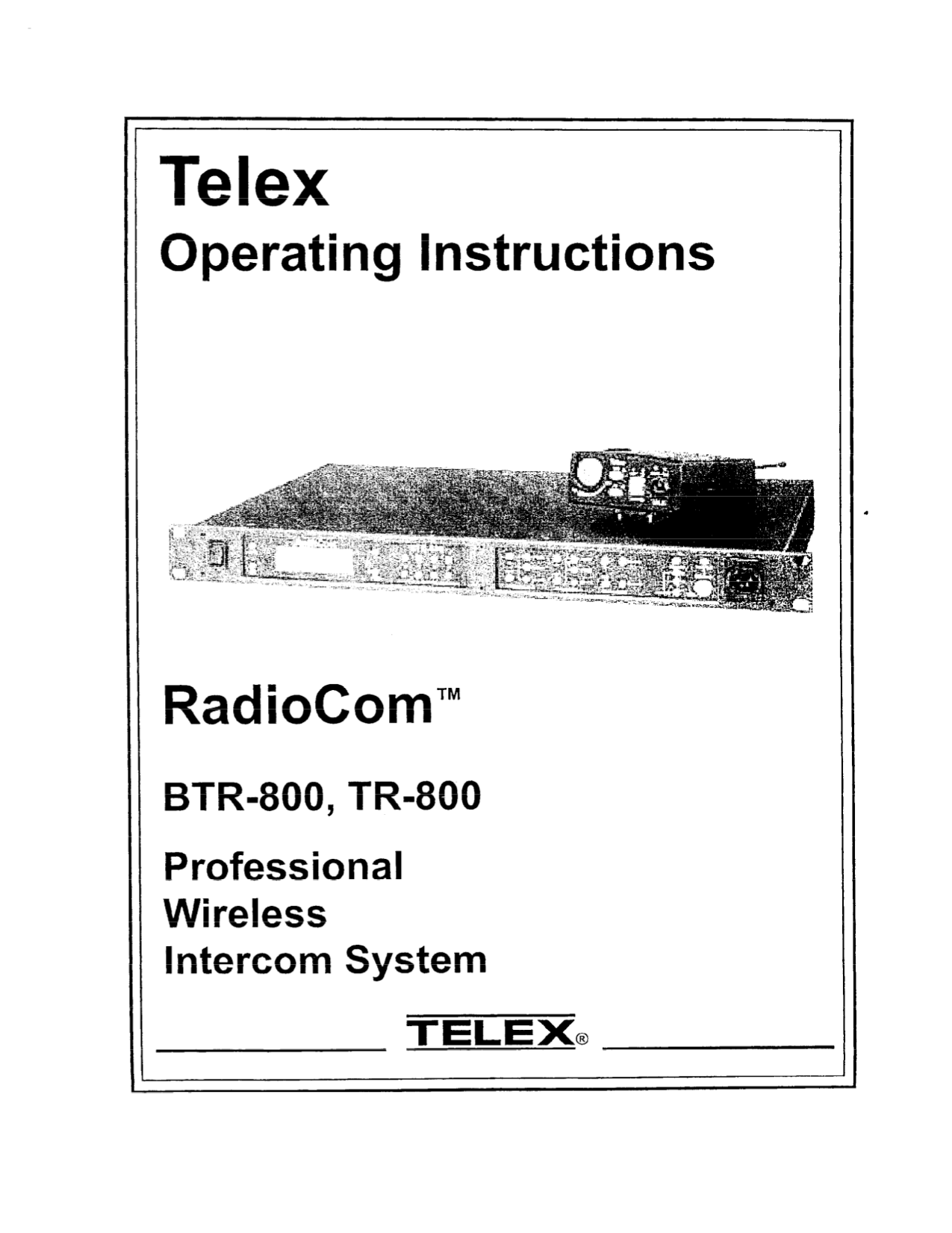 Download free pdf for Telex TR-200P Intercom System Other manual